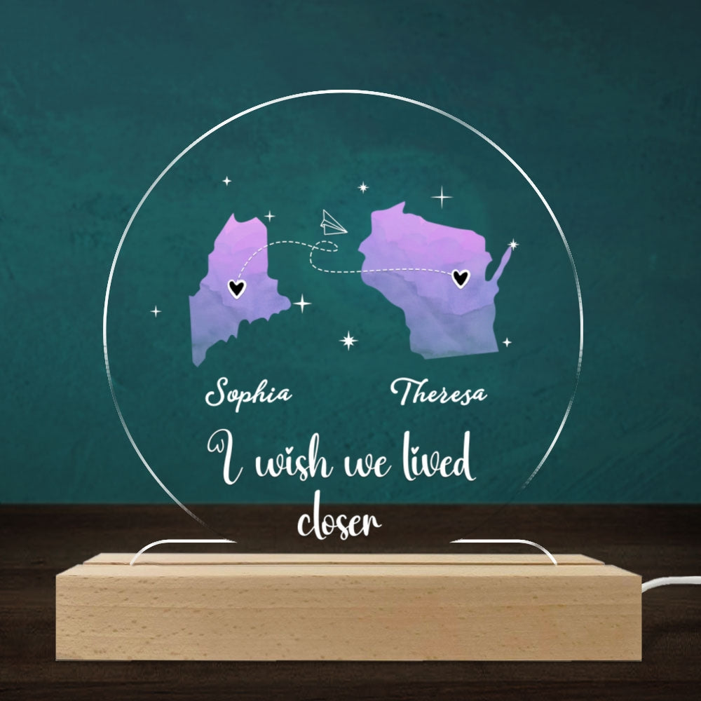 Always Under The Same Sky - Personalized Custom LED Light