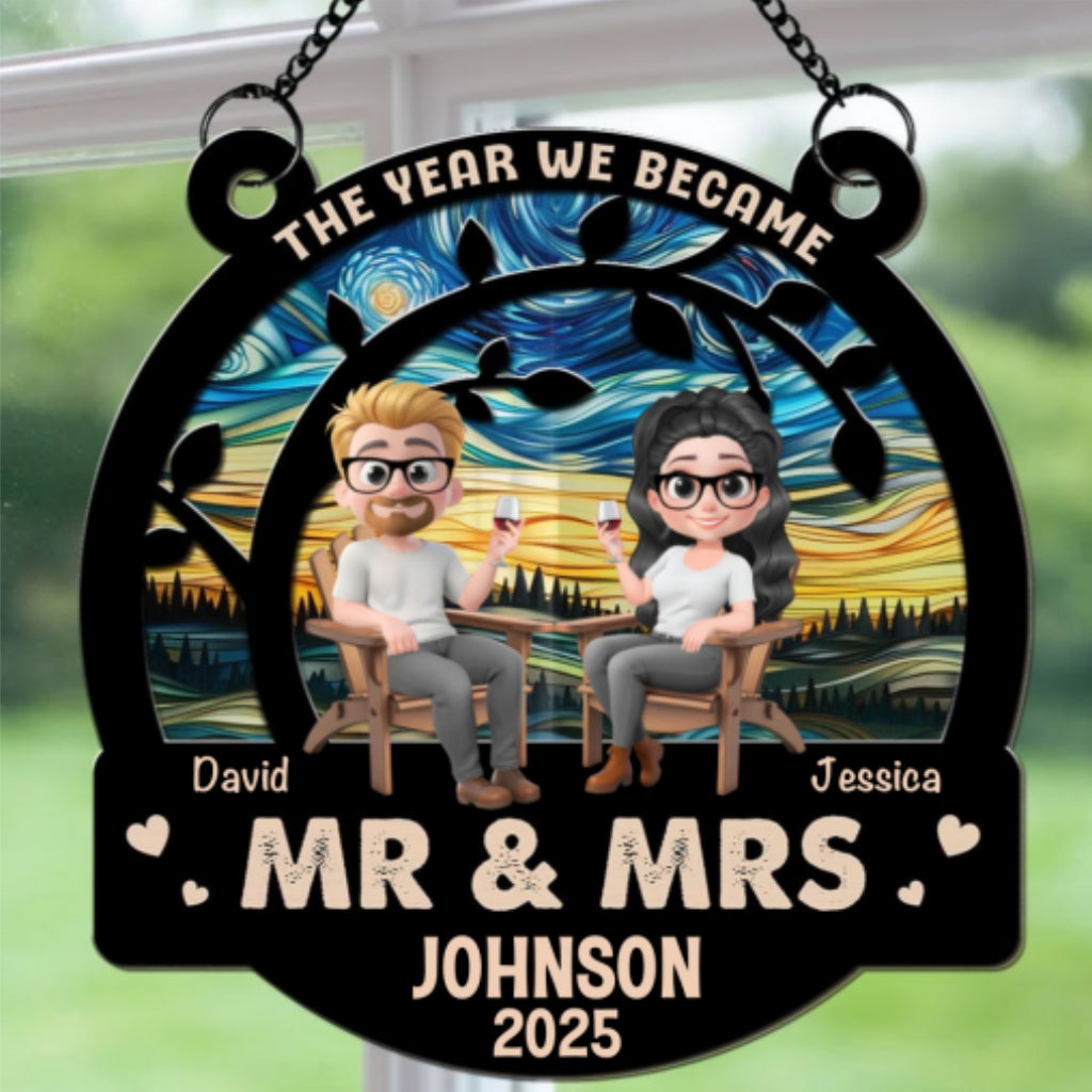 We Said Yes To Forever - Personalized Custom Suncatcher