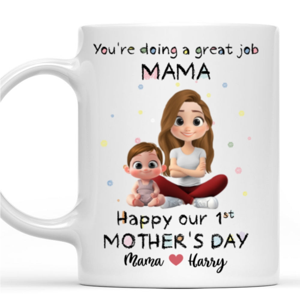 Mommy And Kid - Personalized Custom Coffee Mug