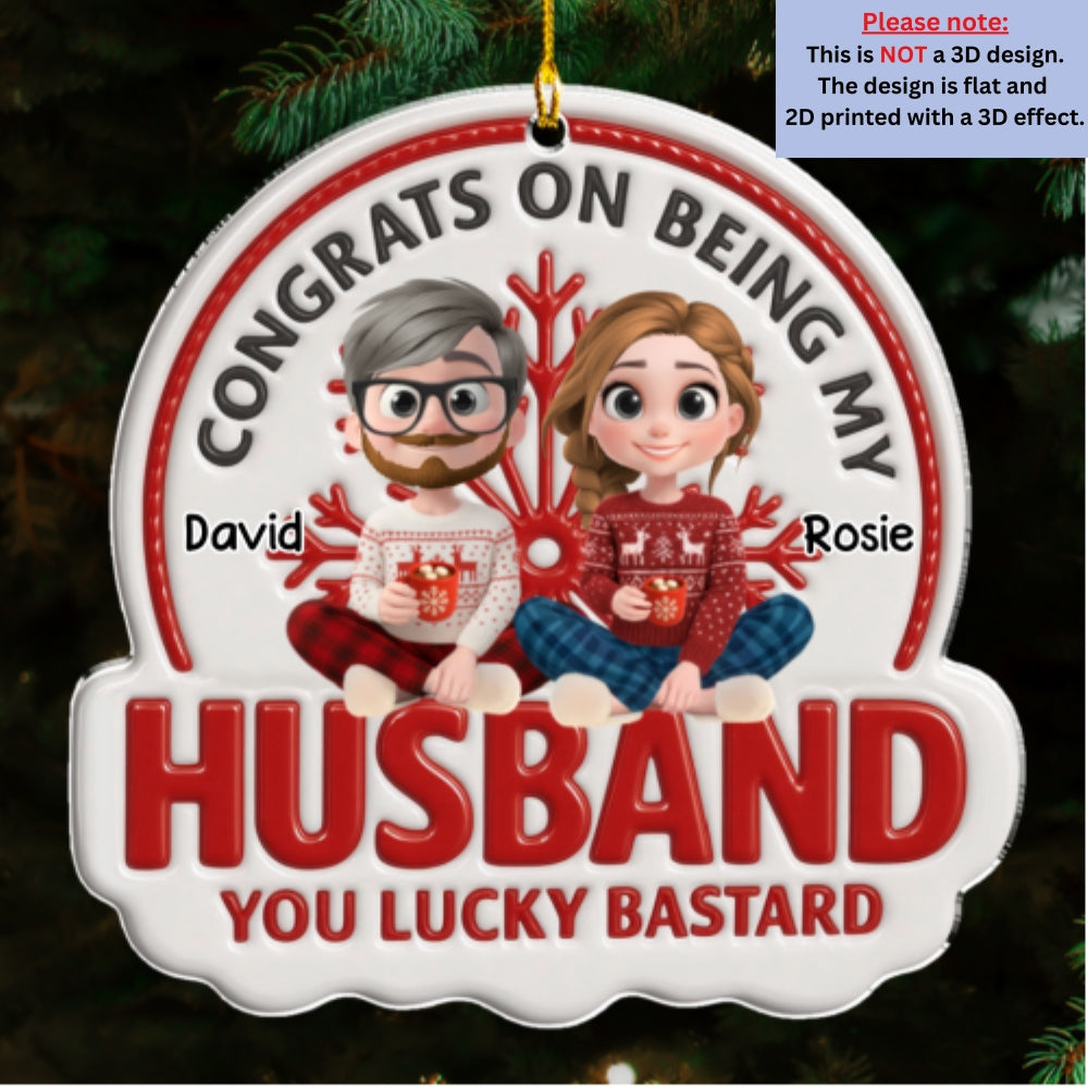 Congrats On Being Mine - Personalized Custom Acrylic Ornament