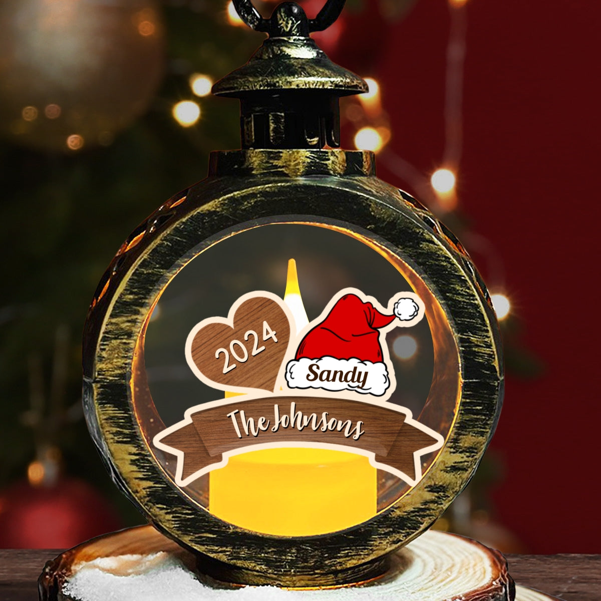 Our Christmas - Personalized Custom Christmas Lantern