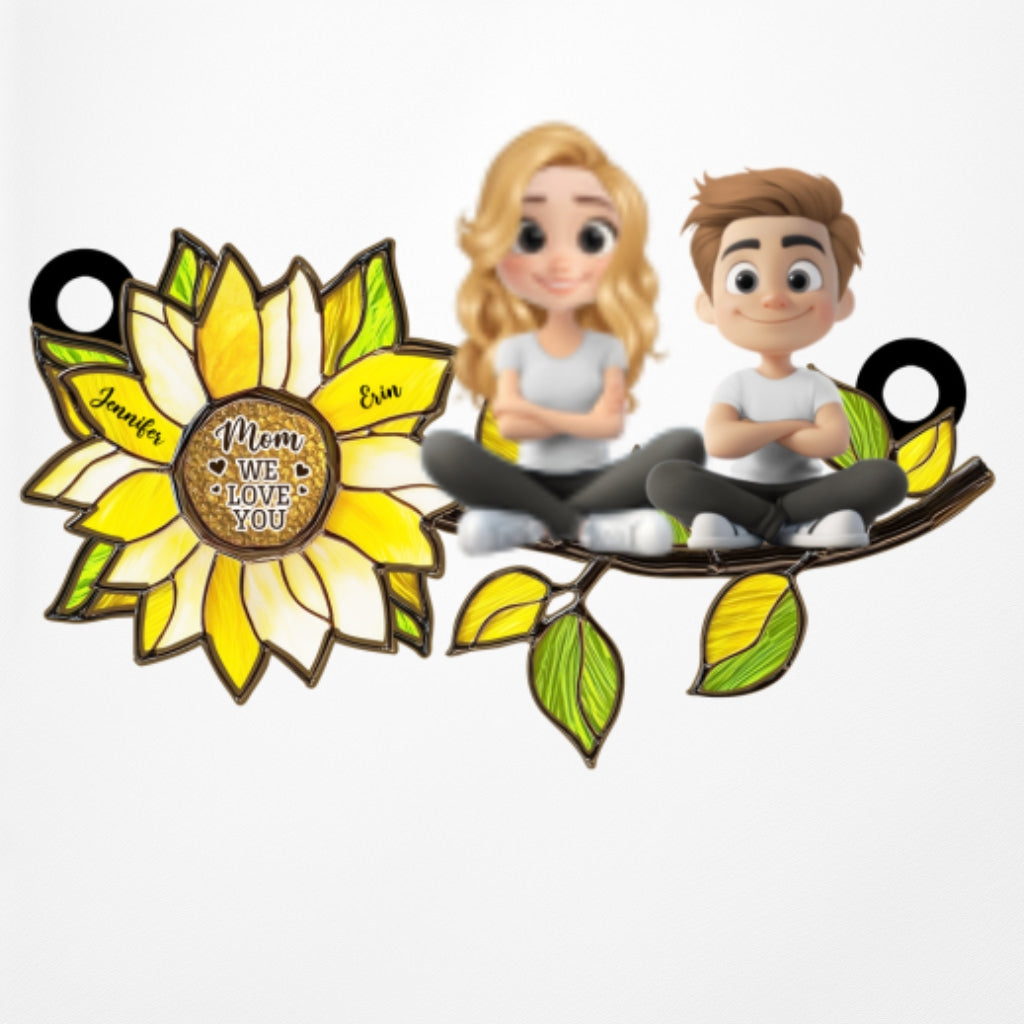 Sunflower Mom - Personalized Custom Suncatcher