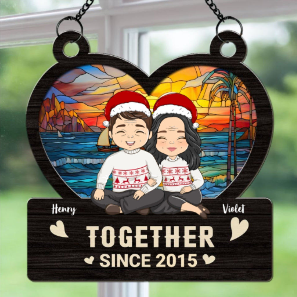 Together Since Christmas - Personalized Custom Suncatcher