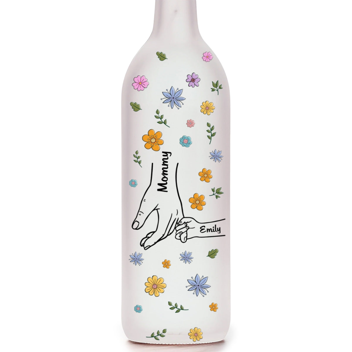 Mom Hold Our Hands - Personalized Custom Bottle Lamp