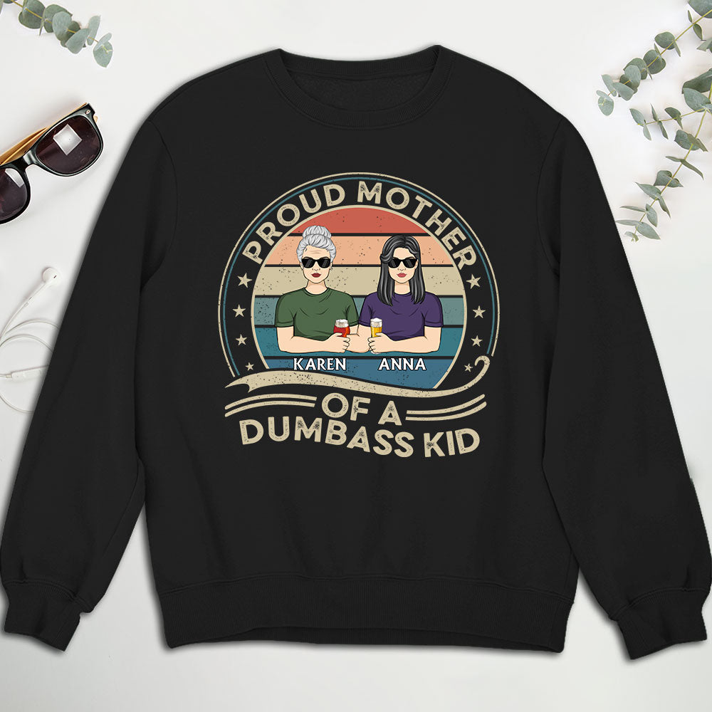 Proud Mother Of Kids Retro - Personalized Custom Shirt