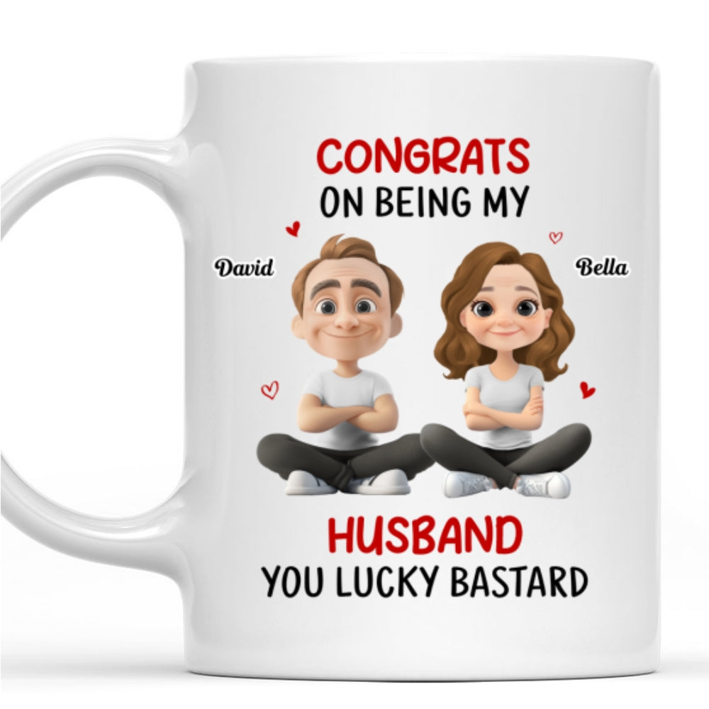 Congrats My Husband - Personalized Custom Coffee Mug