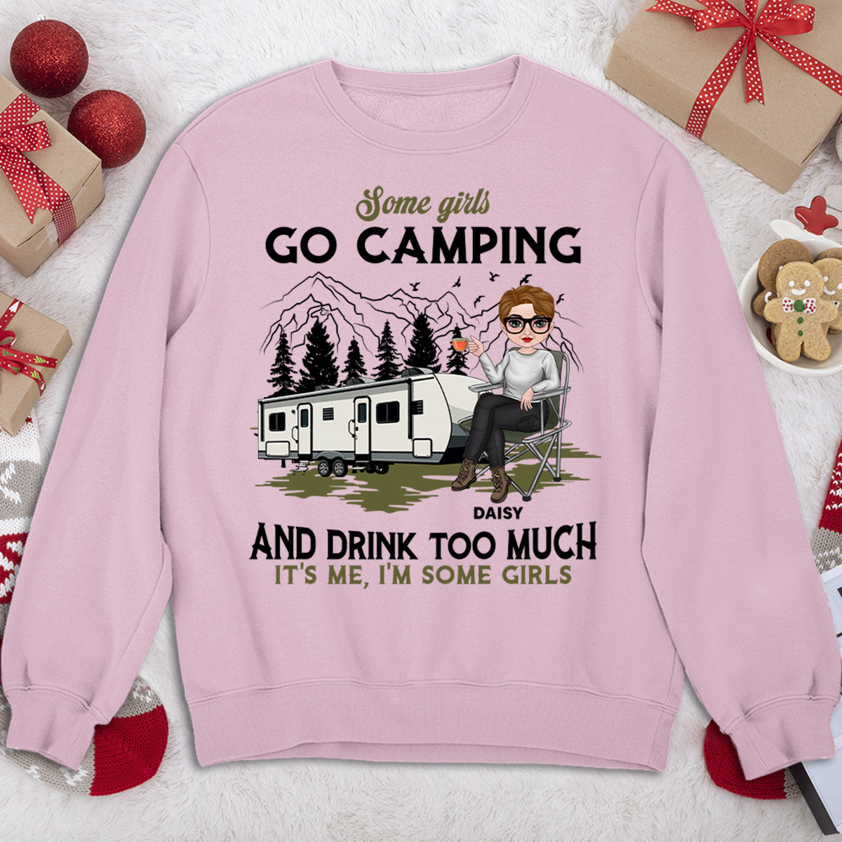 Camping And Drink - Personalized Custom Sweatshirt