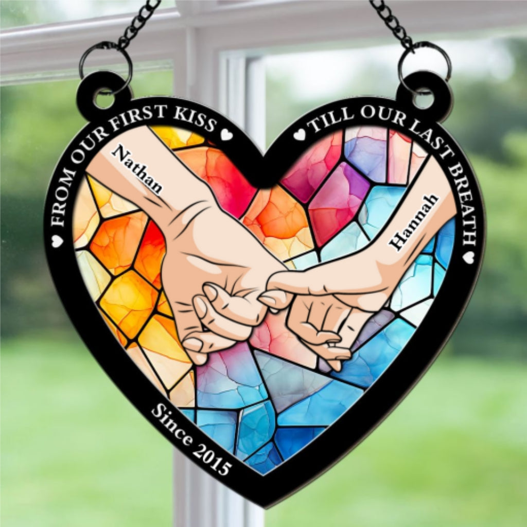 From Our First Kiss - Personalized Custom Suncatcher