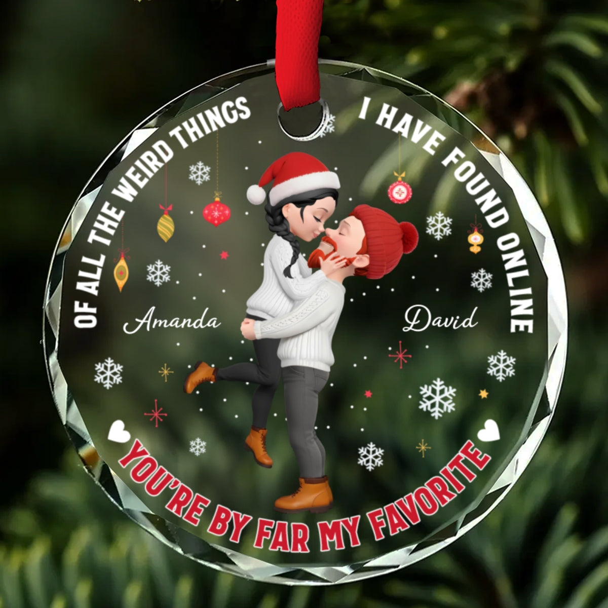 I Have Found Online - Personalized Custom Glass Ornament