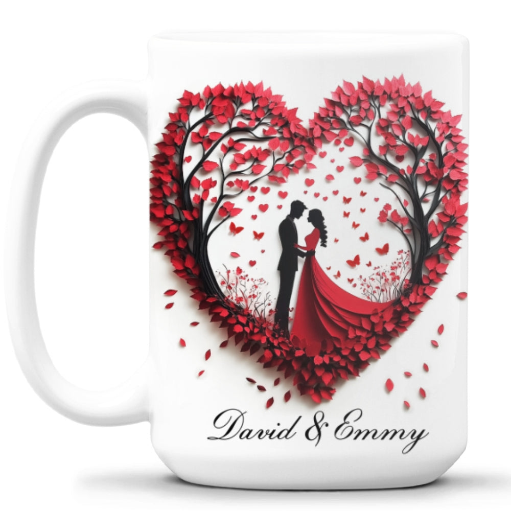 Love Is A Flame That Never Goes Out - Personalized Custom Coffee Mug