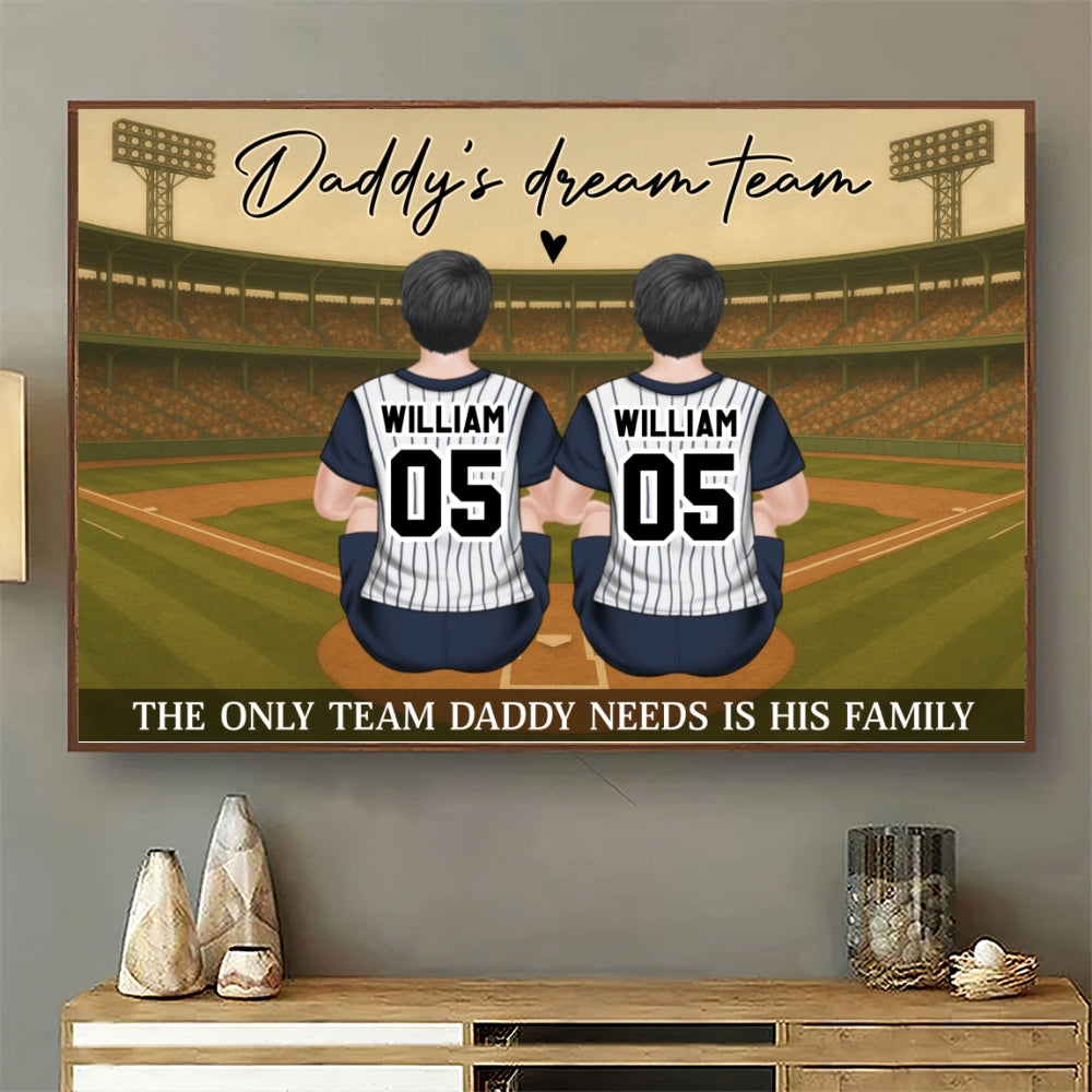 Team Daddy Built With Love - Personalized Custom Poster