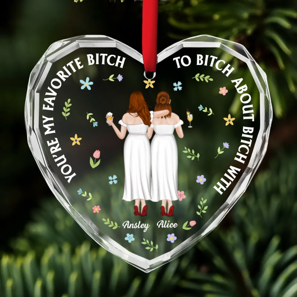 You're My Favorite - Personalized Custom Glass Ornament