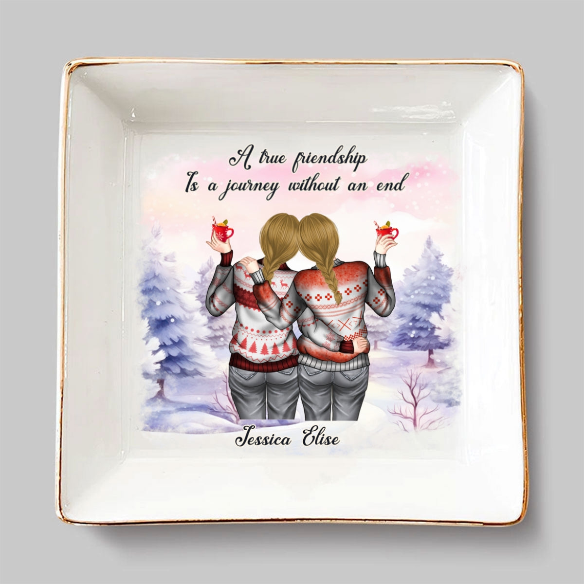 A Journey Without An End - Personalized Custom Jewelry Dish