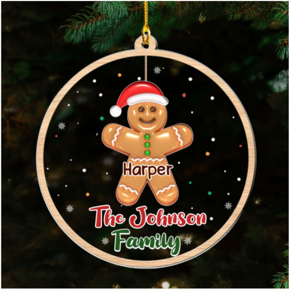 Home Wreath Christmas - Personalized Custom 3D Inflated Effect Acrylic Ornament