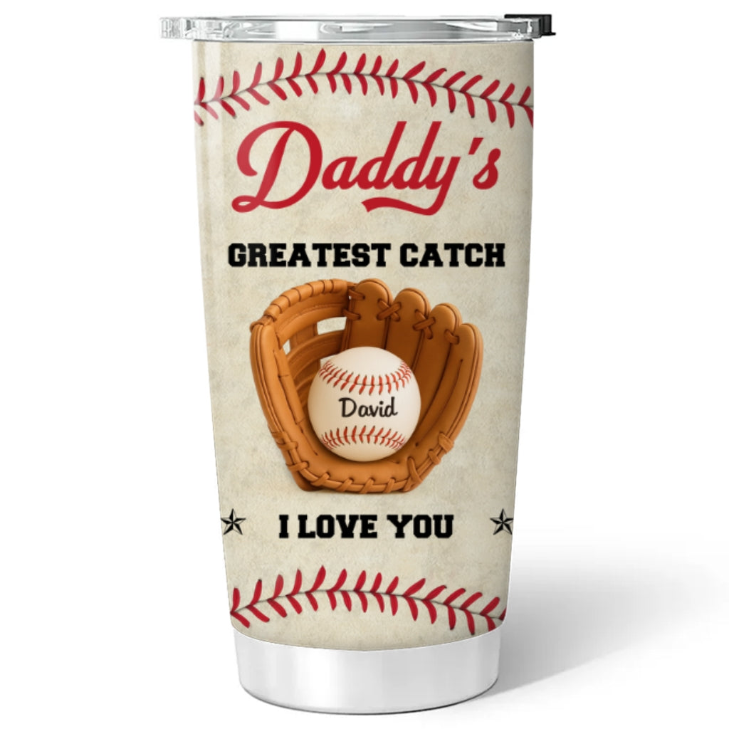 Best Baseball Dad - Personalized Custom Tumbler