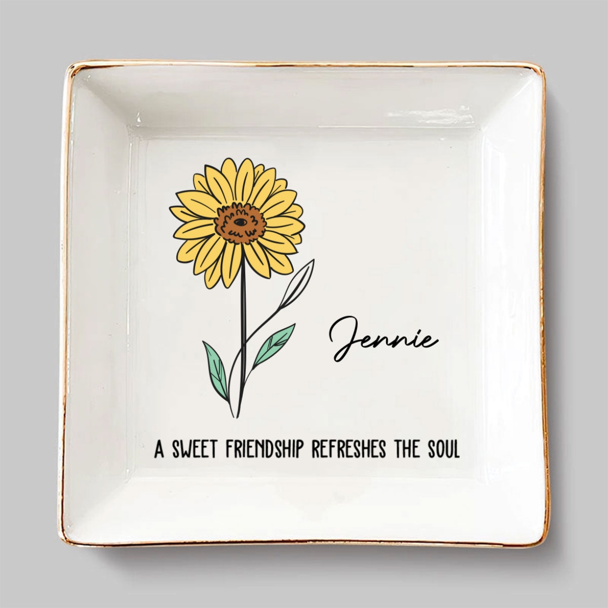Sweet Friendship - Personalized Custom Jewelry Dish