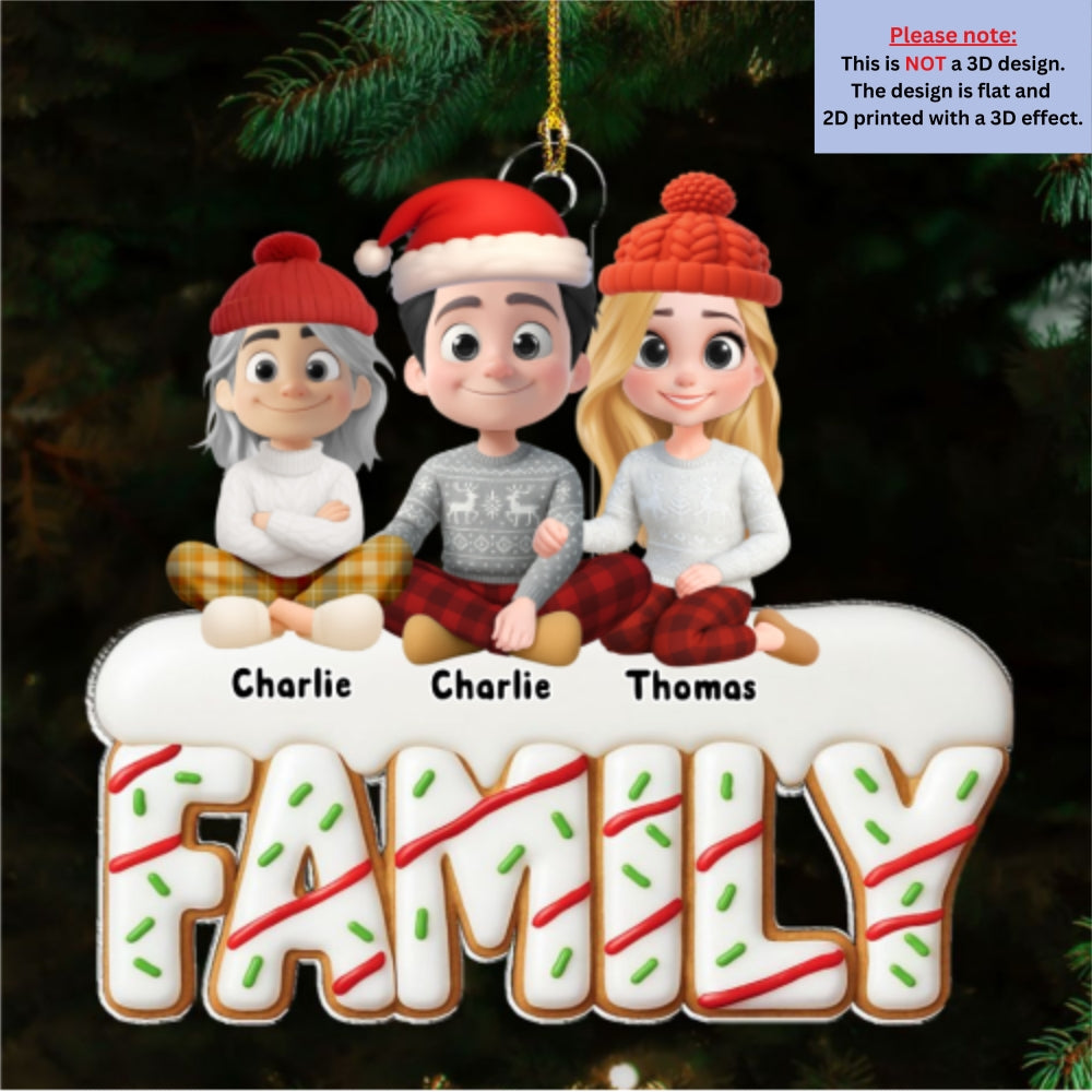 Sweetest Christmas As A Family - Personalized Custom Acrylic Ornament
