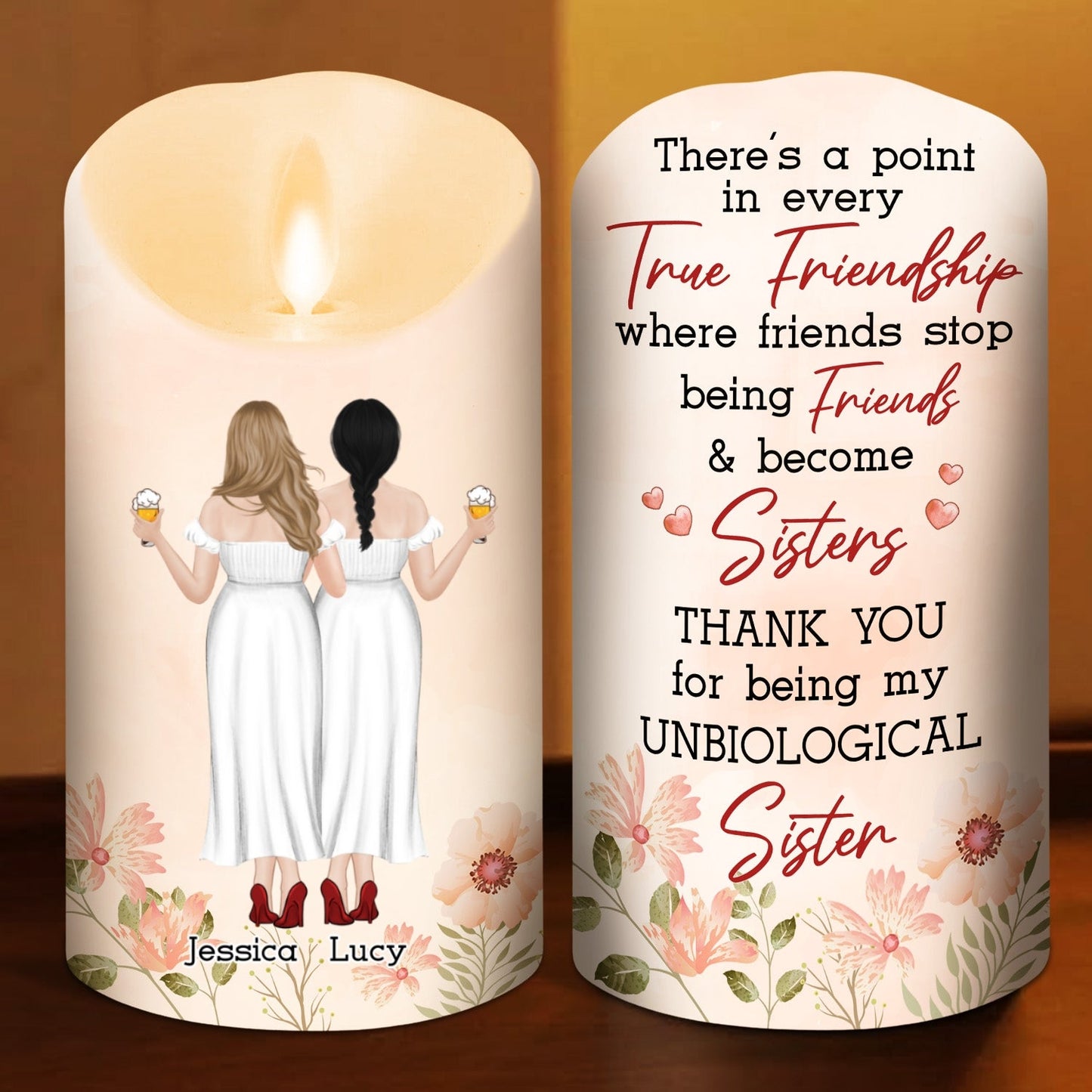 My Unbiological Sister - Personalized Custom LED Candle