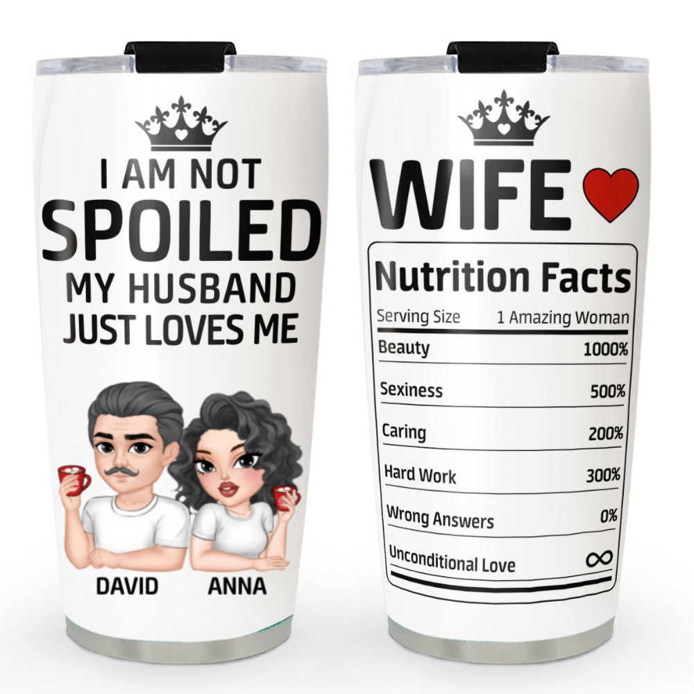 Wife Nutrition Facts - Personalized Custom Tumbler