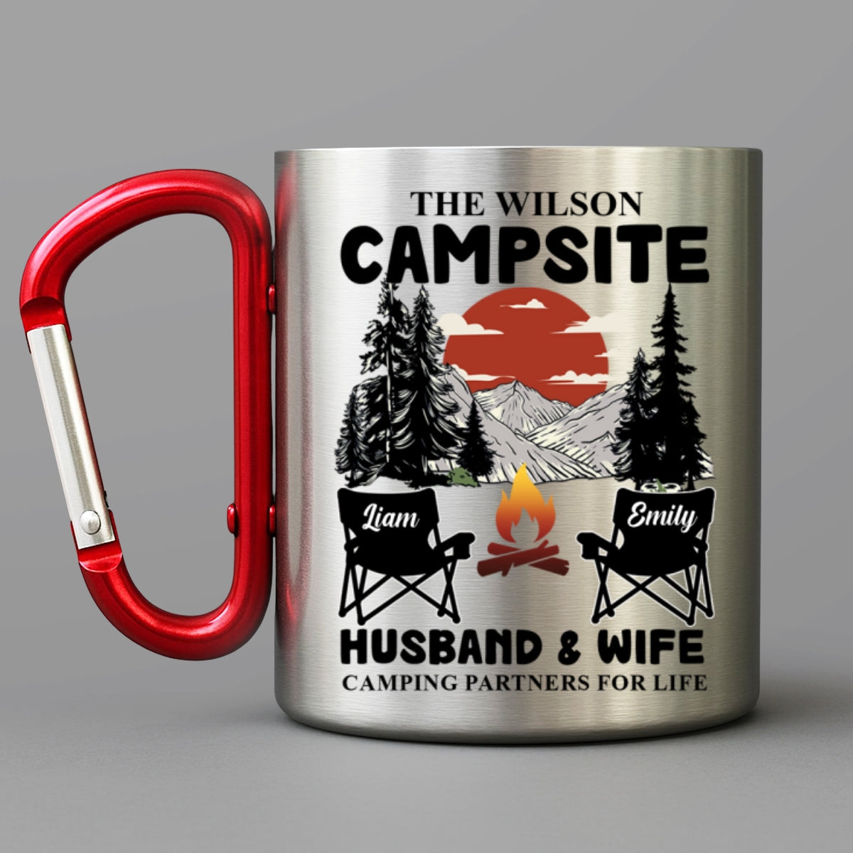 Camping Partners For Life - Personalized Custom Carabiner Mug