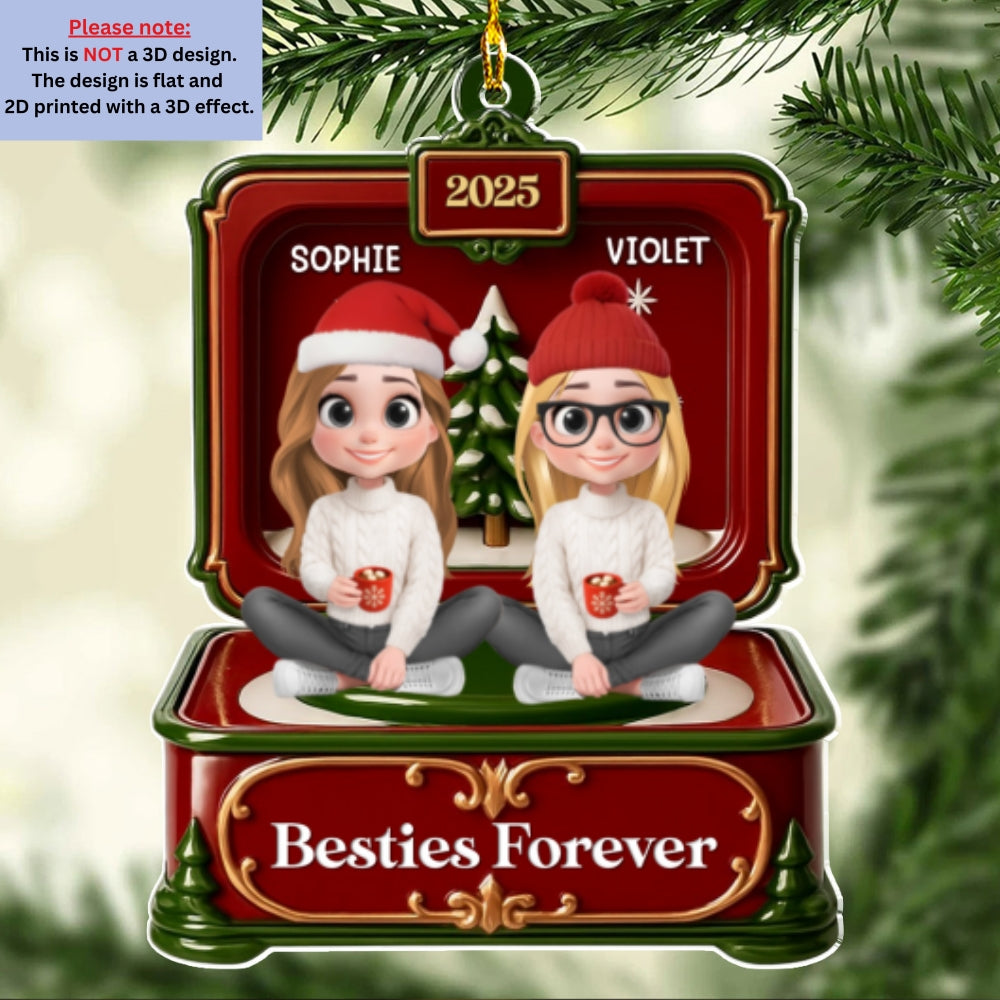 Sisters Forever - Personalized Custom Acrylic Ornament