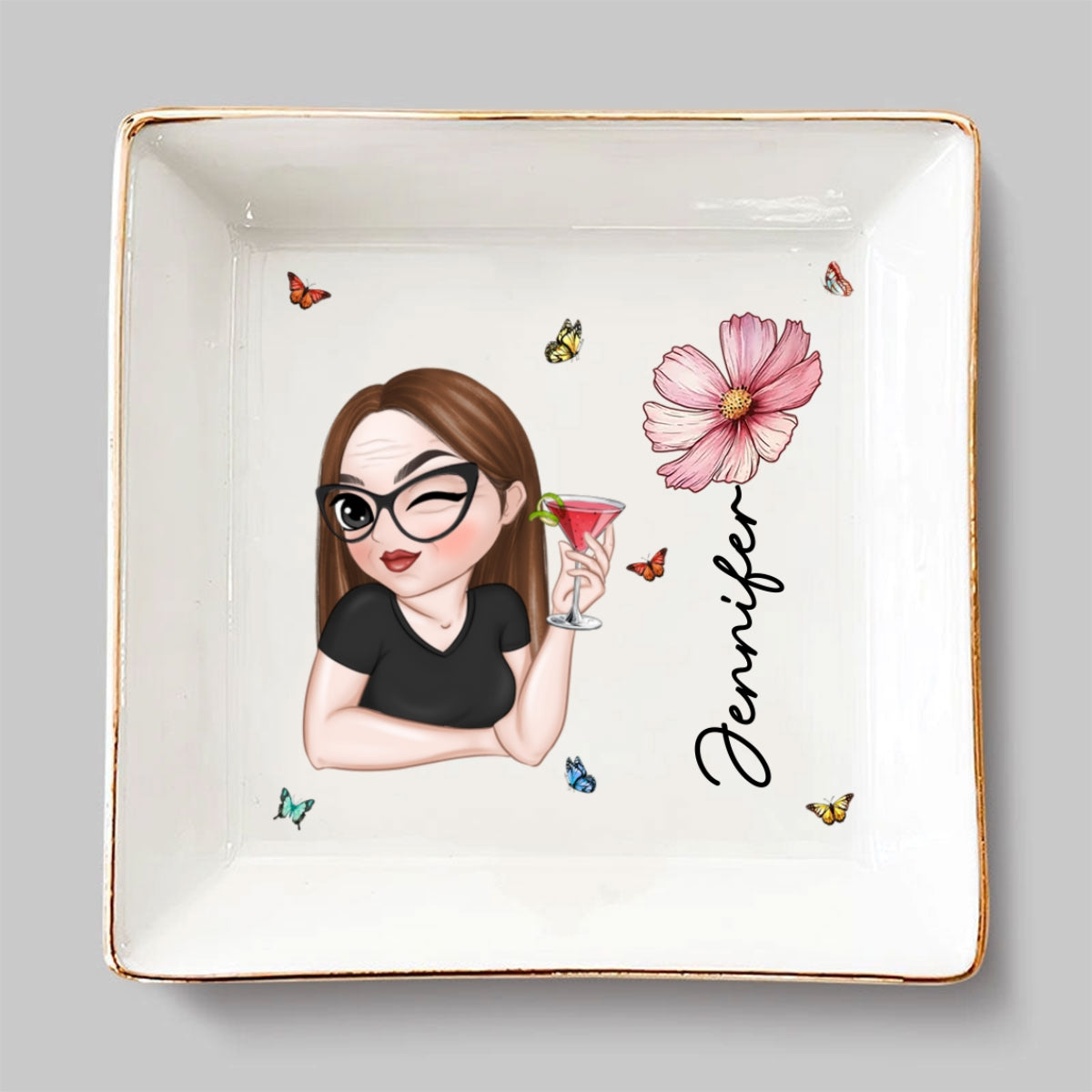 Beautiful Bestie - Personalized Custom Jewelry Dish
