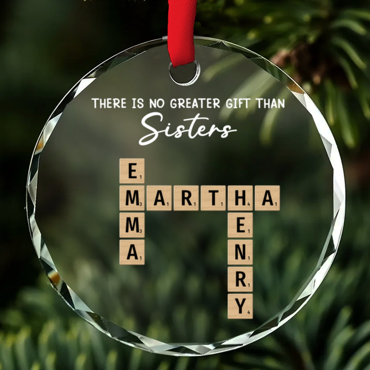 Siblings Are A Precious Gift - Personalized Custom Glass Ornament