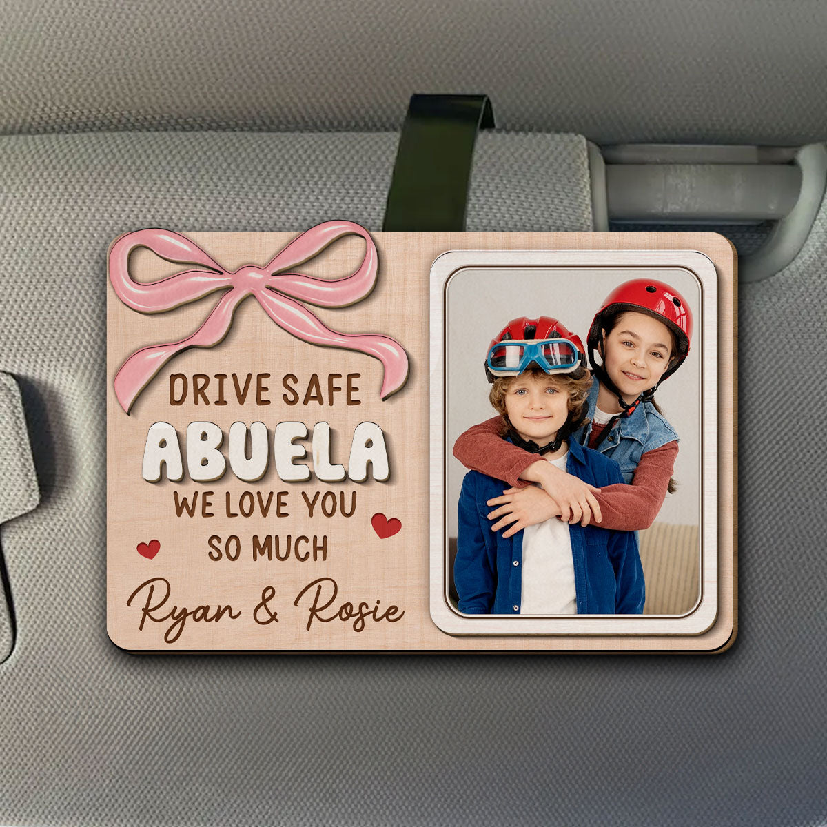 Our Love In A Frame - Personalized Custom Car Visor Clip