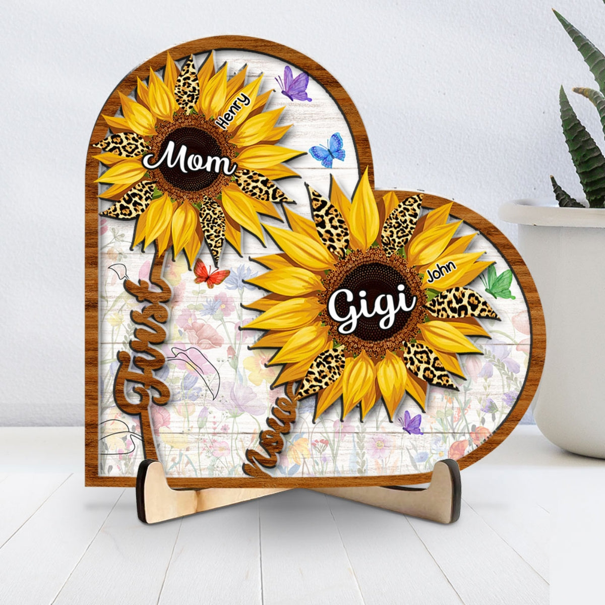 Proud To Be Mom And Grandma - Personalized Custom Wooden Plaque