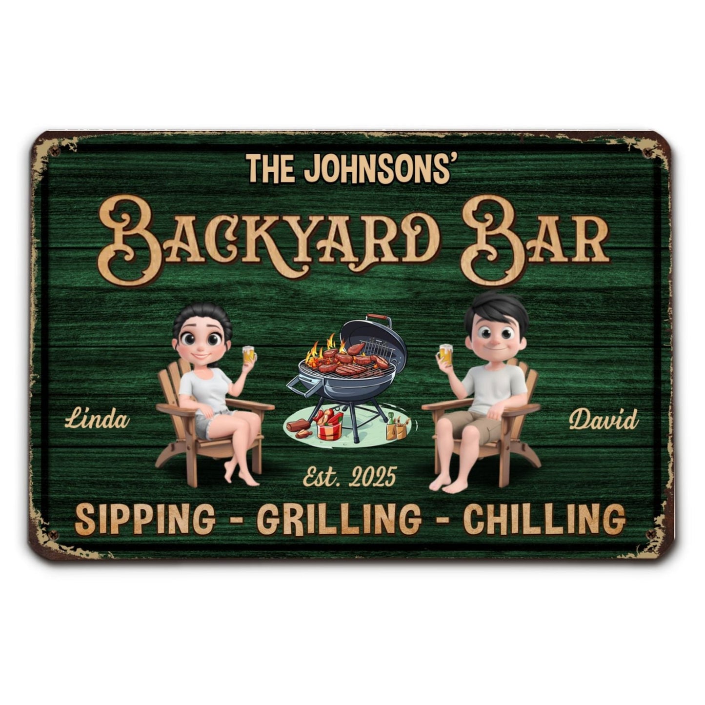 We At Pool And Patio - Personalized Custom Metal Sign