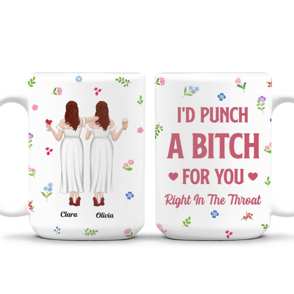 Punch Bitch Besties - Personalized Custom Coffee Mug