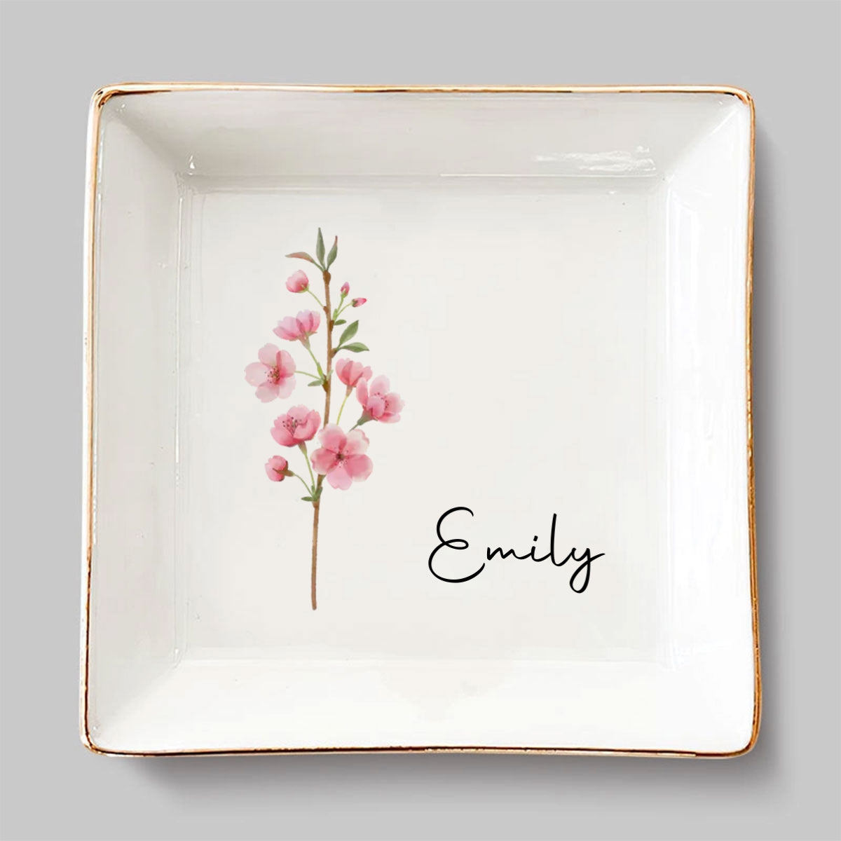 Friends Are Flowers That Never Fade - Personalized Custom Jewelry Dish