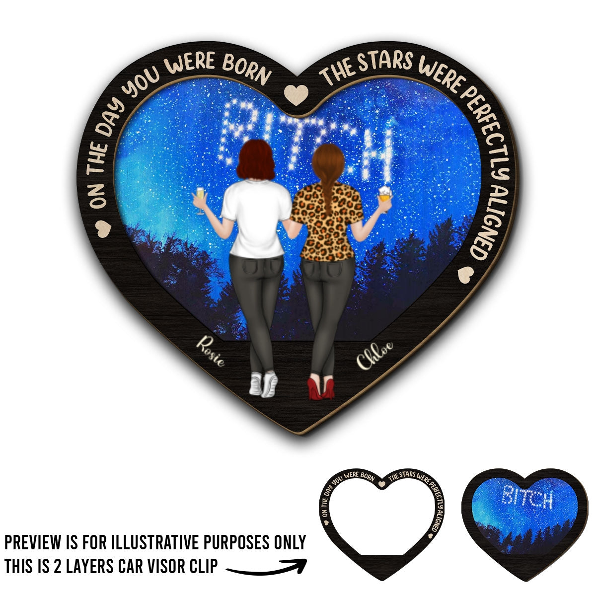 On The Day You Were Born - Personalized Custom Car Visor Clip