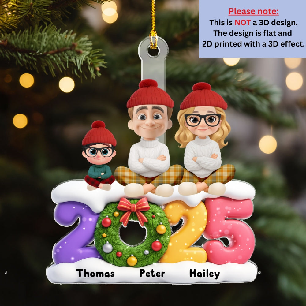Our Christmas Our Love Family - Personalized Custom Acrylic Ornament