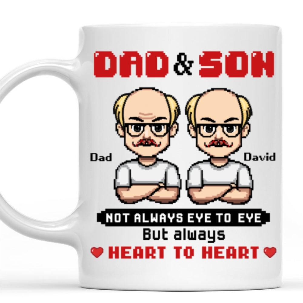Dad And Son A Lifetime Link - Personalized Custom Coffee Mug