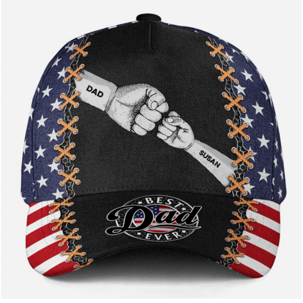 The Heart Of Dad Is Love - Personalized Custom Classic Cap