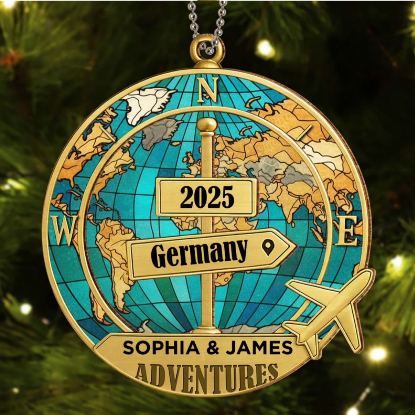 Destination Of All Year - Personalized Custom Suncatcher Ornament