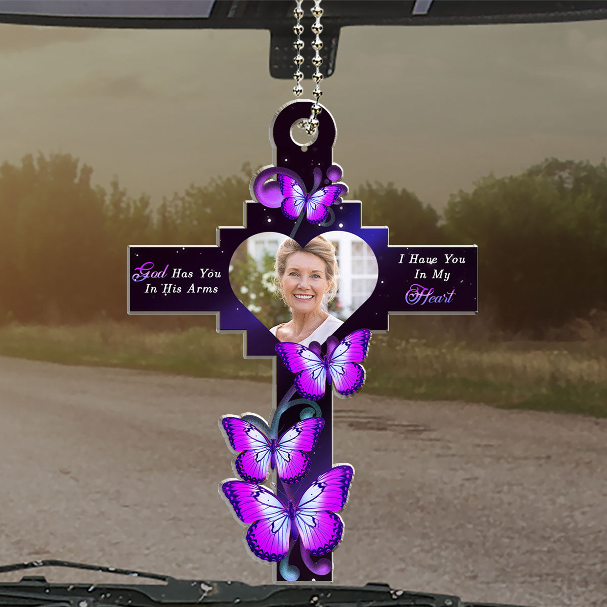 God Has You - Personalized Custom Car Ornament