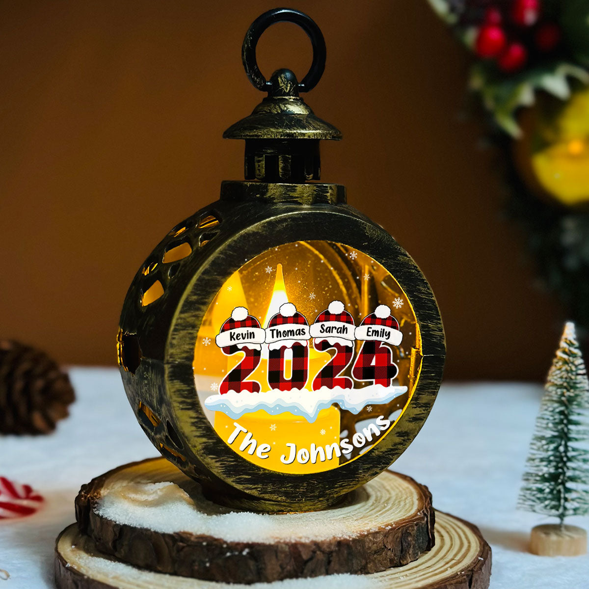 Lovely Christmas - Personalized Custom Christmas Lantern
