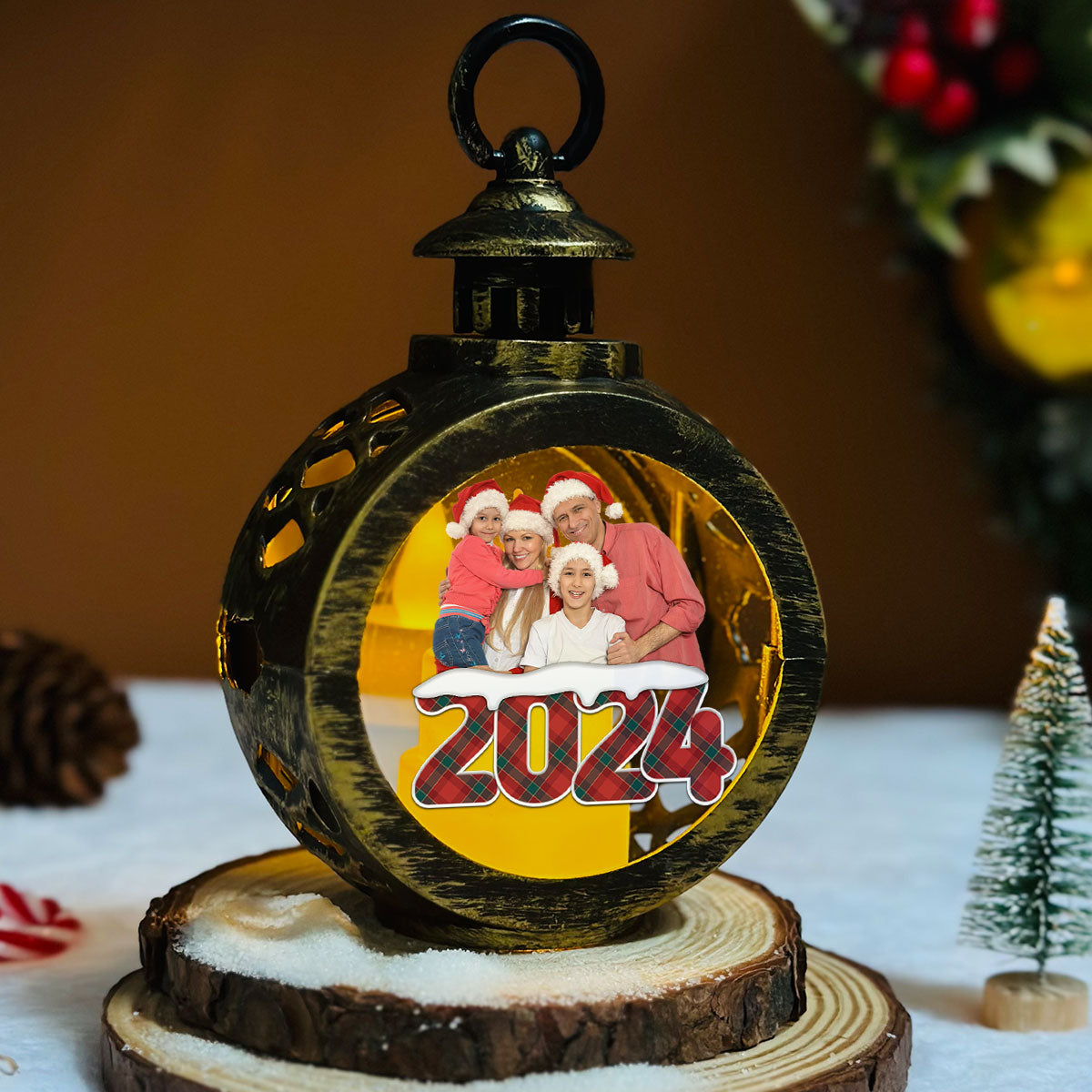 Warm Season - Personalized Custom Christmas Lantern