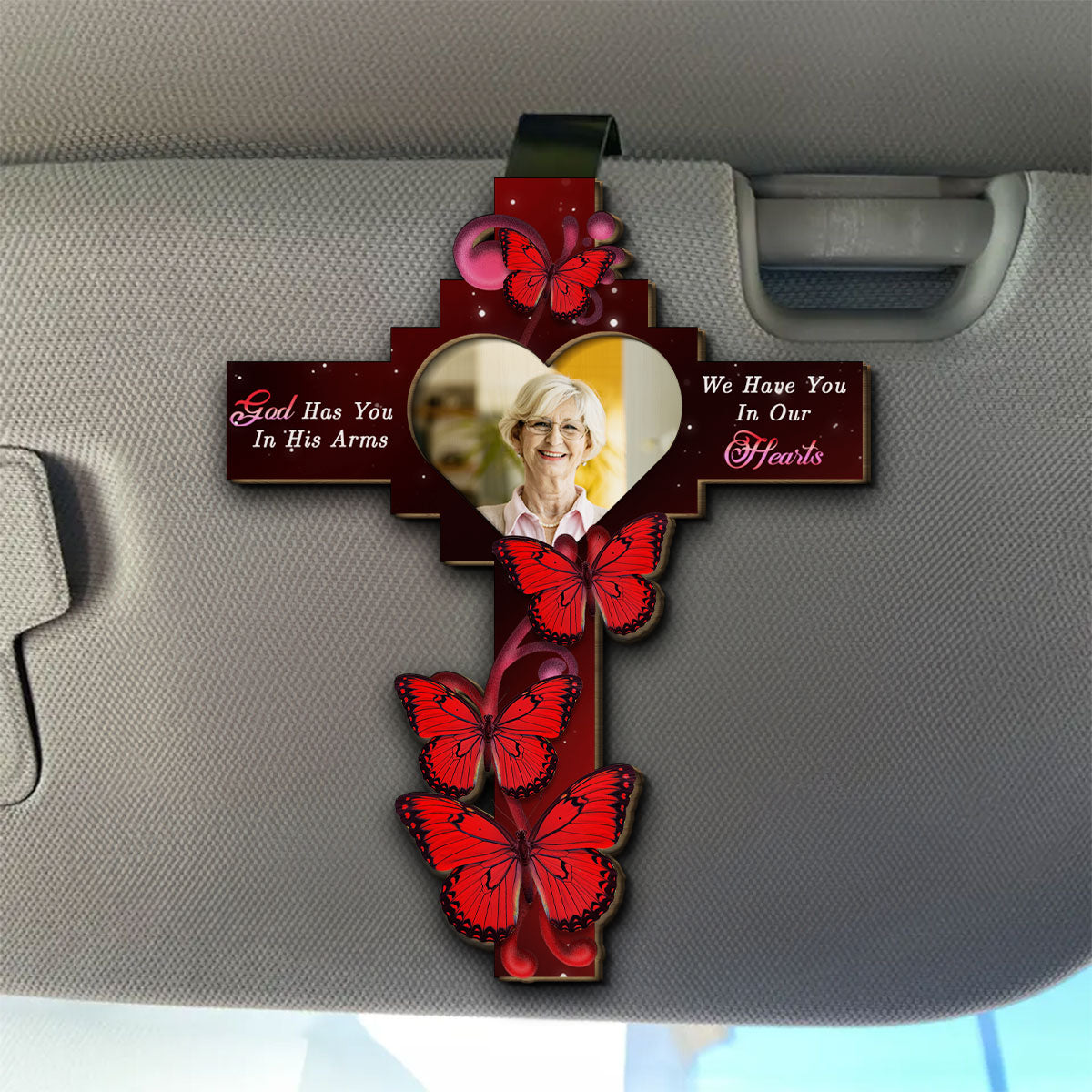 In My Heart Forever - Personalized Custom Car Visor Clip