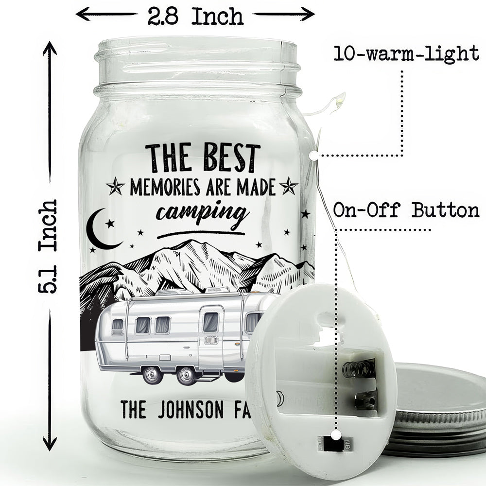 Home Is Where You Park It - Personalized Custom Mason Jar Light