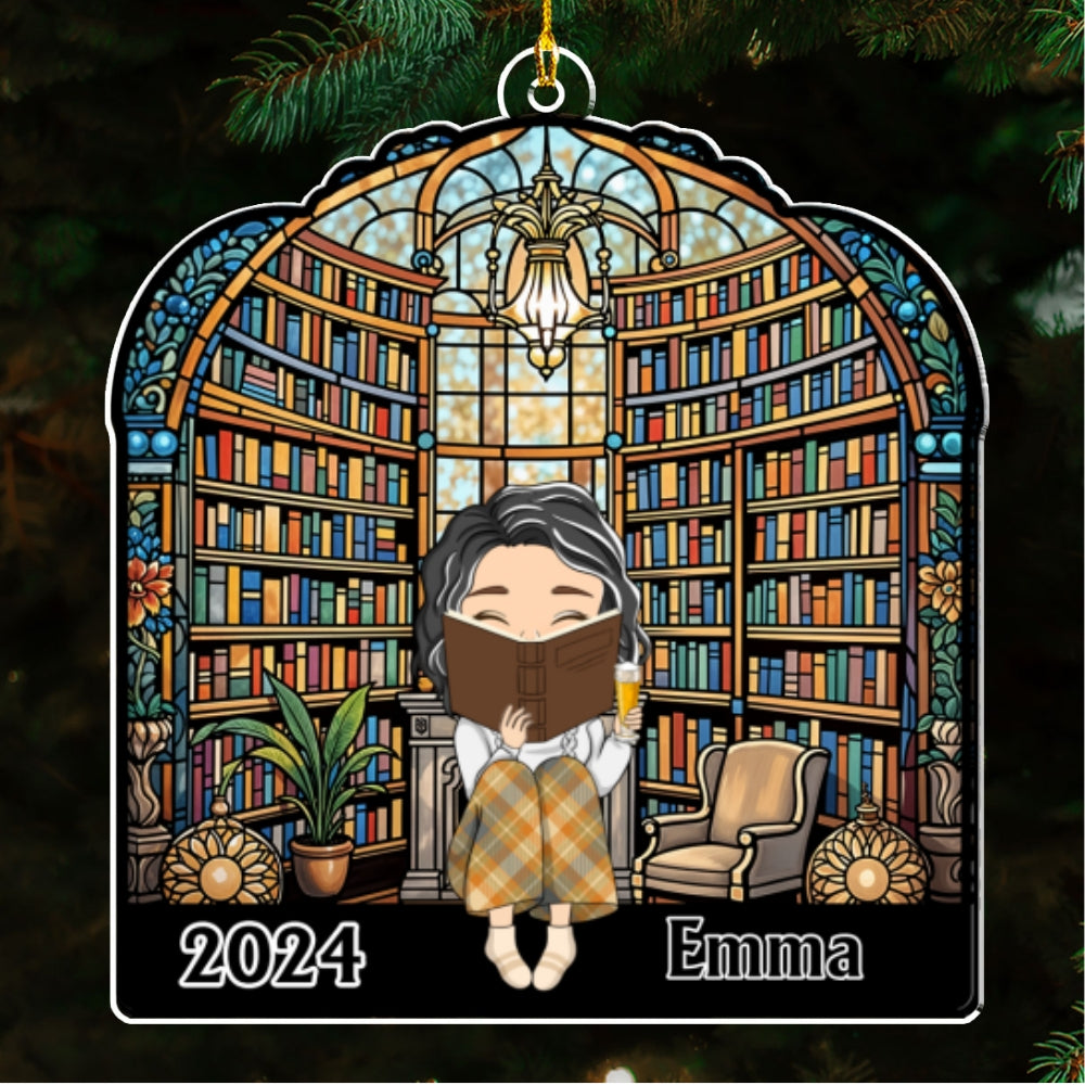 I Read Books - Personalized Custom Acrylic Ornament