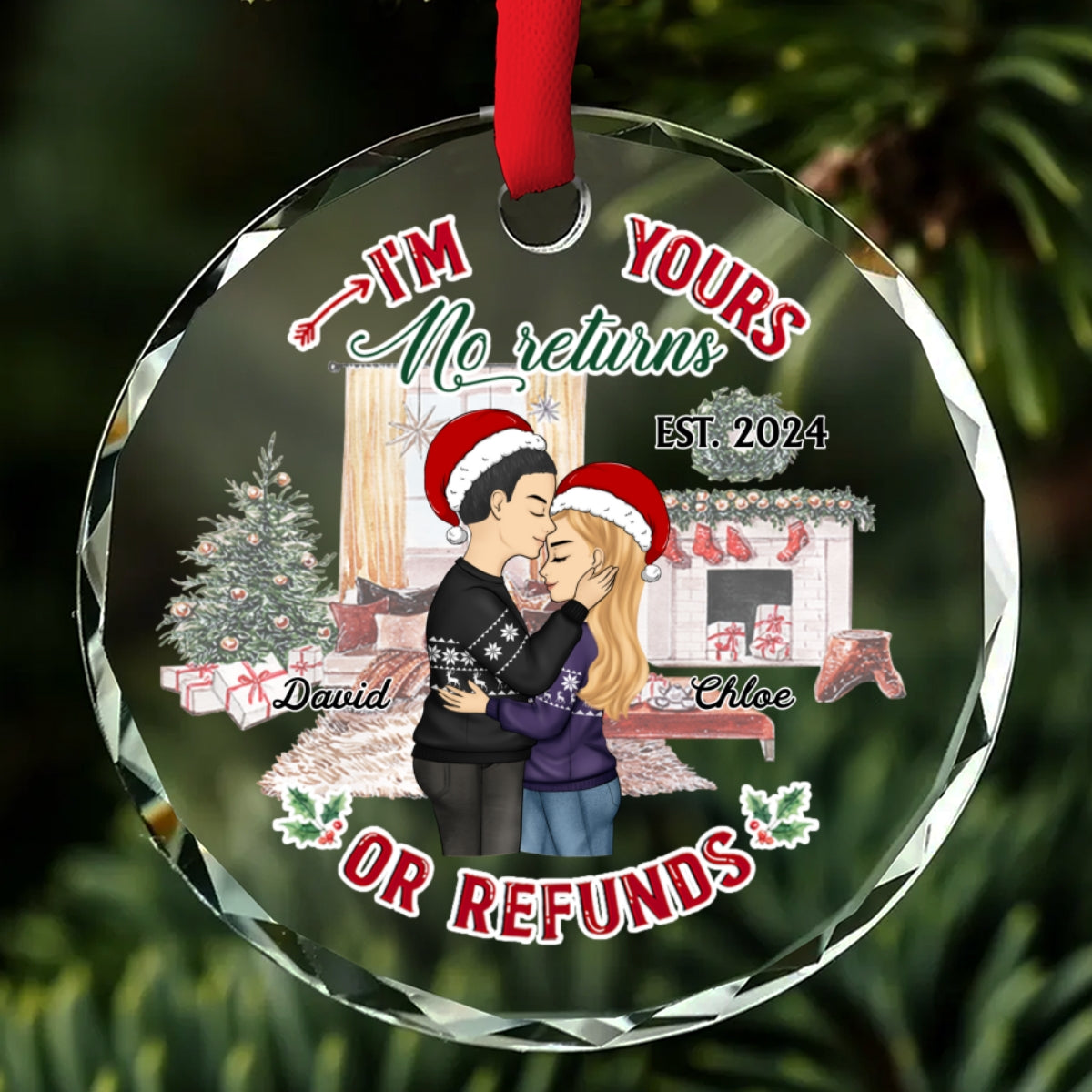 I Am Your No Refunds - Personalized Custom Glass Ornament