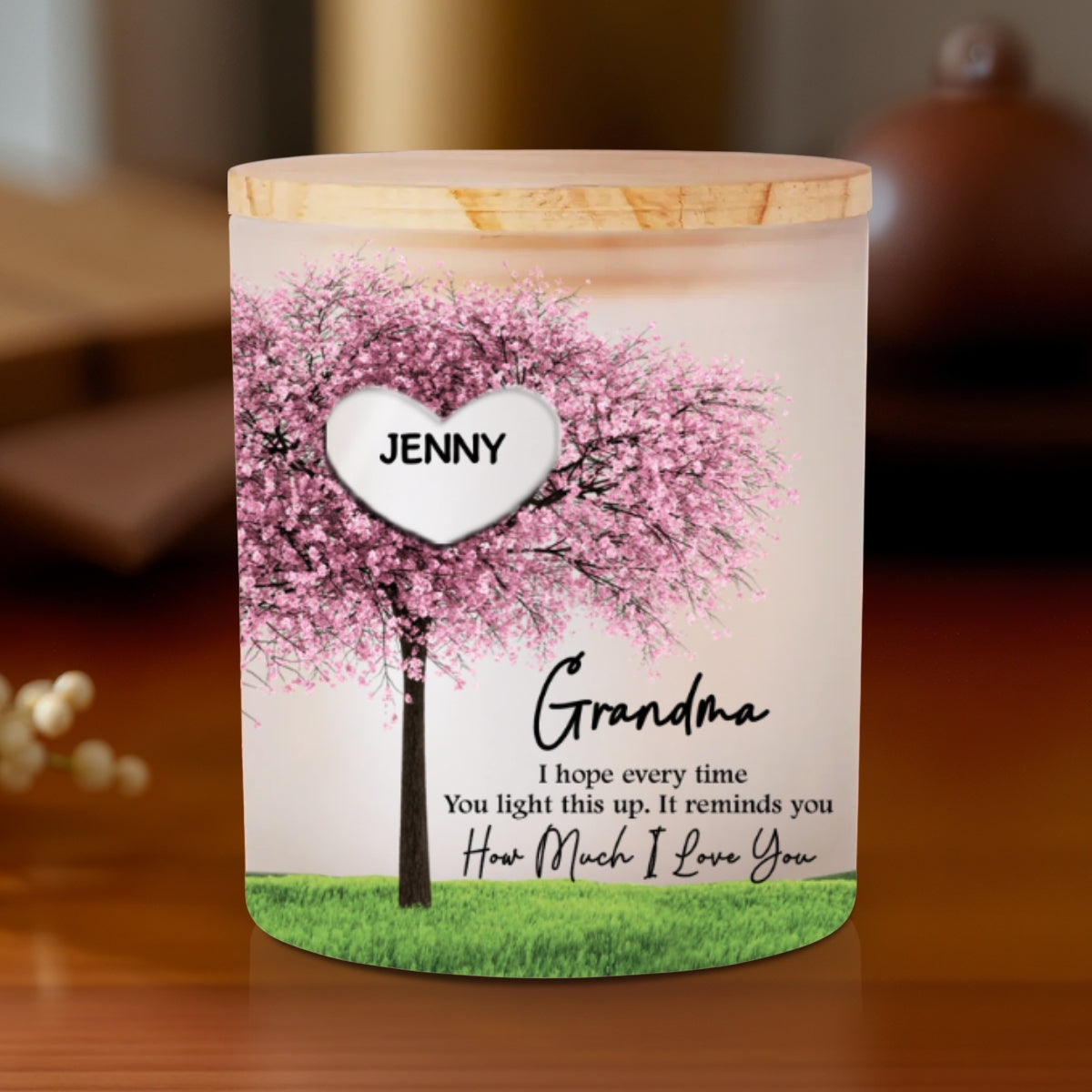 How Much We Love You - Personalized Custom Glass Jar With LED Candle