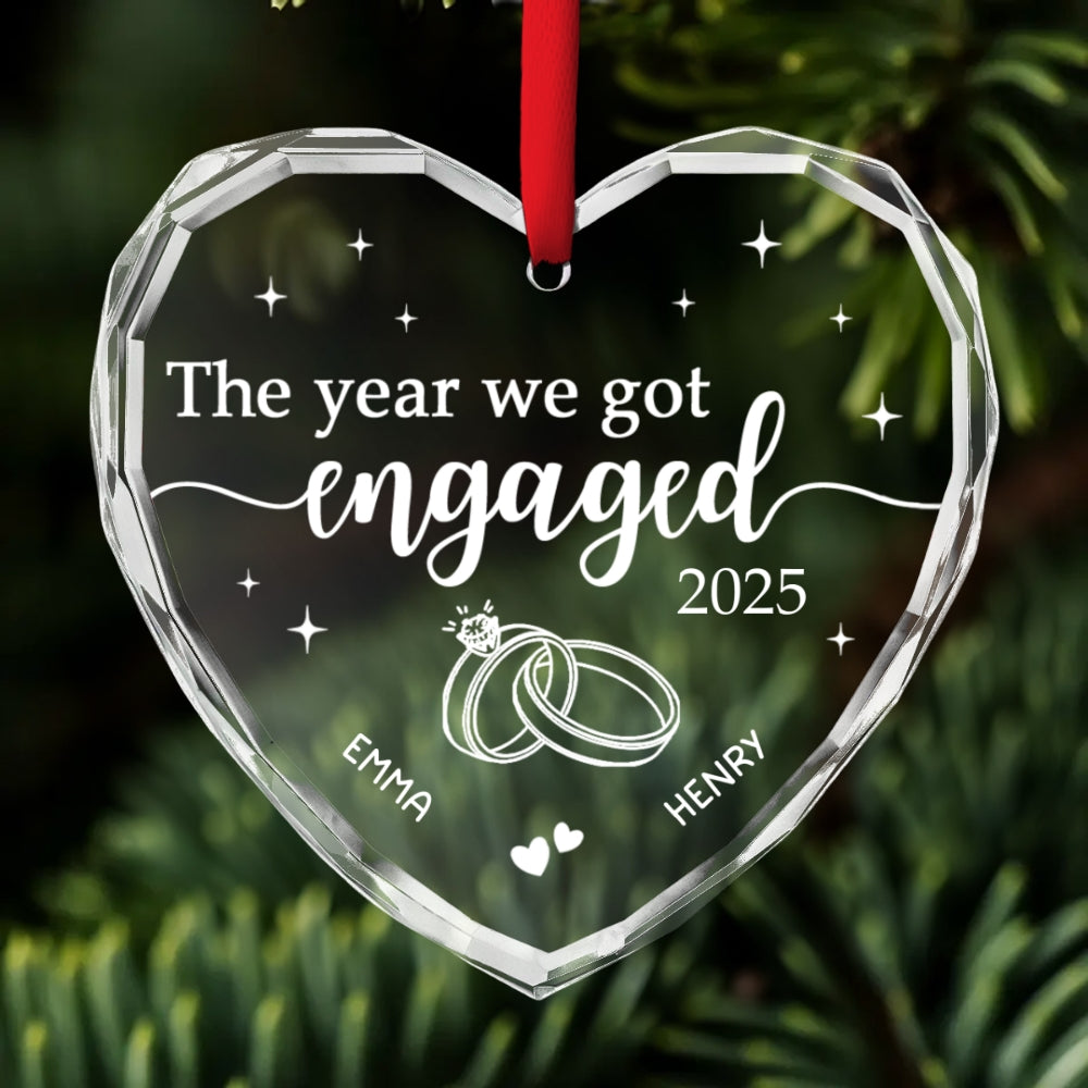 The Year We Got It - Personalized Custom Glass Ornament