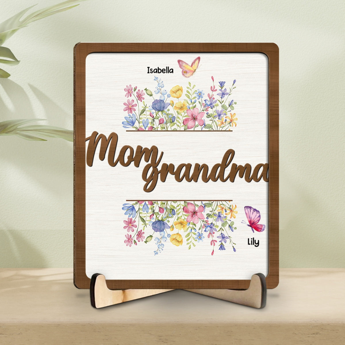 Mom Grandma - Personalized Custom Wooden Plaque
