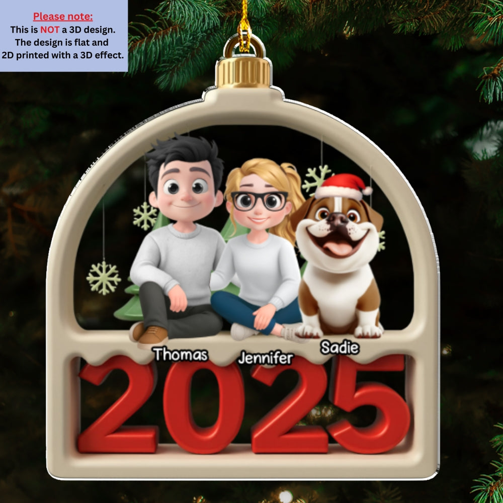 Family Furry And Paws - Personalized Custom Acrylic Ornament