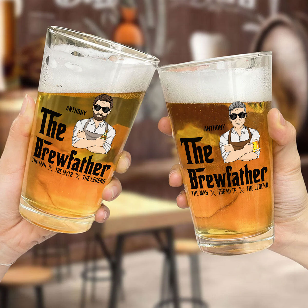 The Brewfather - Personalized Custom Beer Glass