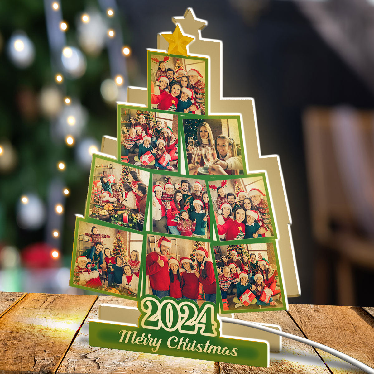 Custom Photo Christmas Tree - Personalized Custom Light Box